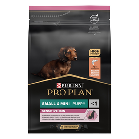 Сухий корм Purina PRO PLAN Small&Mini Puppy для цуценят собак дрібних порід із чутливою шкірою, лосось 3кг