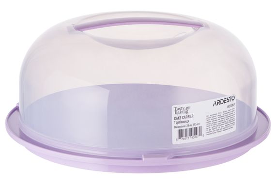 Тортівниця ARDESTO Tasty baking з кришкою, 28.4*11.5 см, ліловий (AR2328LP)