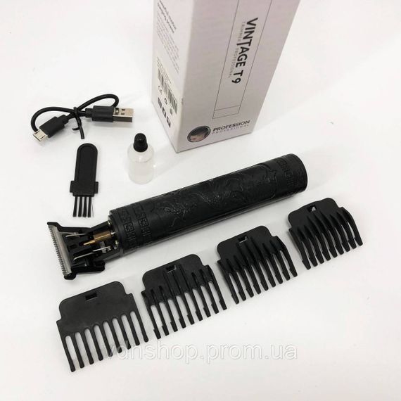 Машинка для стрижки хорошая Vintage T9-2, Машинка для стрижки волос и затылка, Триммер беспроводной TY-68 | Зображення 4