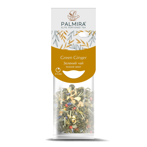 Зелёный чай с имбирем Palmira "Зеленый имбирь" (Green Ginger) - 10 шт.