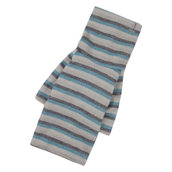 Гольф з люрексом смугастий блакитний Y-300 | Зображення 2