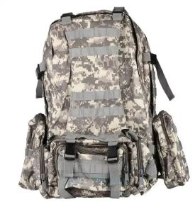 черный Рюкзак тактический с итогами Eagle B08 55 литр / Военный, штурмовой / Армейский