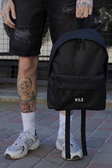 Повсякденний рюкзак шкільний Without Compact з принтом Wild Black