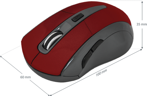 Мишка Defender Accura MM-965 Red (52966) | Зображення 2