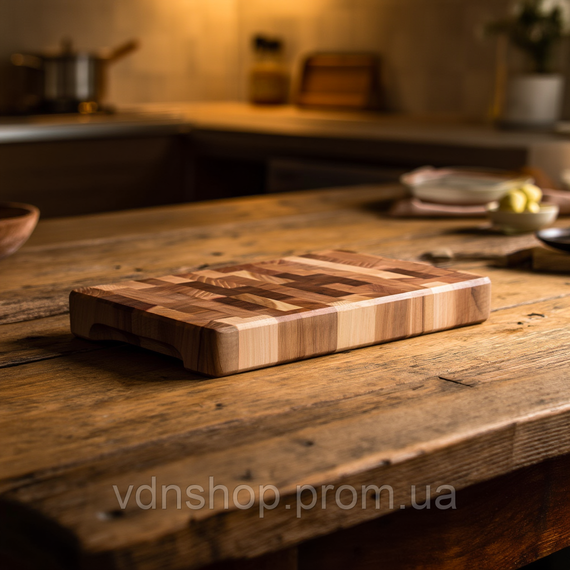 Обробна дошка з дуба 30*45 см Доміно, дерев’яна кухонна дошка для нарізання та сервірування страв C53W300450D