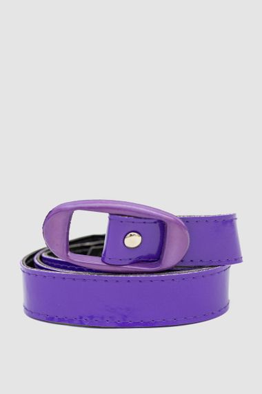 Ремінь жіночий лаковий 196R55TOW1, колір Фіолетовий