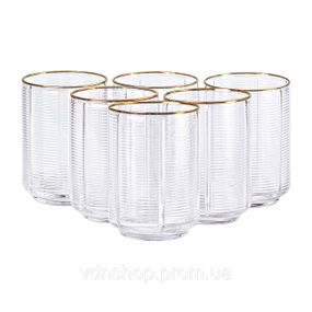 Набор из 6 стаканов, 450 мл, для лимонада, воды, сока и коктейлей HP-16-11