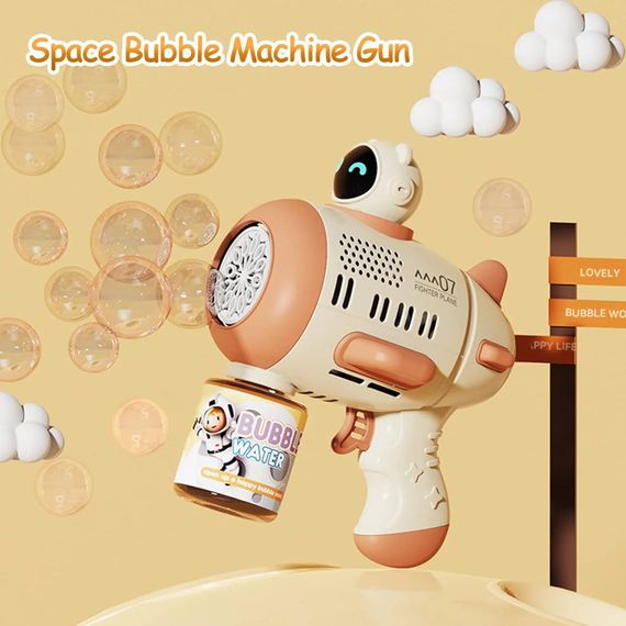 Дитячий автоматичний пістолет для мильних бульбашок Toy Bubble Gun • Іграшковий бульбашкомет для вулиці, свят, прогулянок і активних ігор | Зображення 2