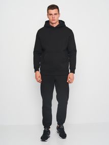 Костюм спортивний чоловічий утеплений чорного кольору, 3XL