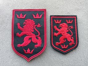 Шевроны дивизий войск Галиция 2шт (комплект) 10+7,5см красный