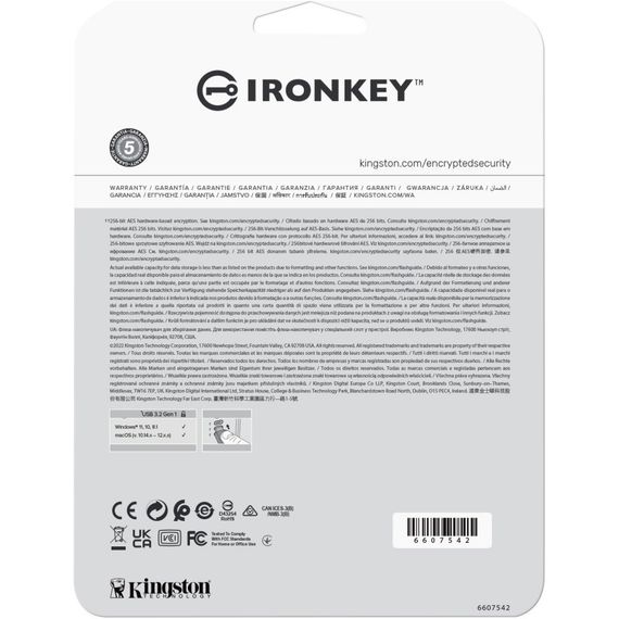 USB флеш накопичувач Kingston 16GB IronKey Vault Privacy 50 Blue USB 3.2 (IKVP50/16GB) | Зображення 5