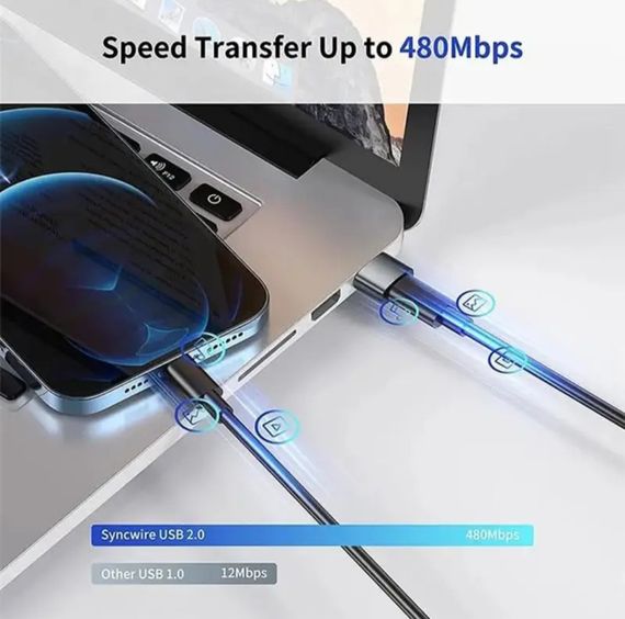 Переходник с USB на Type-C OTG, USB Type-C. Чёрный | Зображення 7