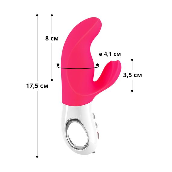 Вібратор-кролик Fun Factory MISS BI pink/white, 2 незалежні мотори, діаметр 4,2 см | Зображення 1
