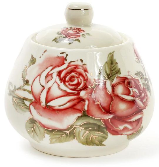 Цукорниця Cream Rose "Корейська Роза" 300мл, порцелянова