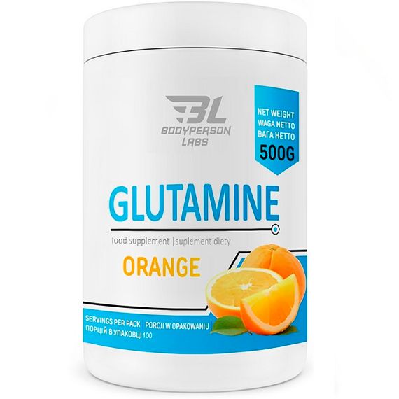 Глютамін для спорту Bodyperson Labs Glutamine 500 g /100 servings/ Orange