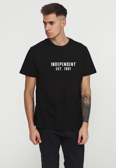 Футболка чоловіча чорна з принтом "Independent", S
