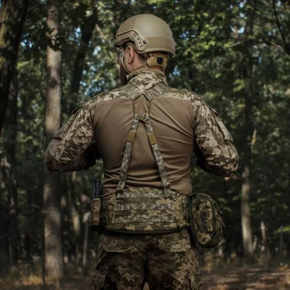 Плечові ремені для тактичного поясу РПС Піксель (мм-14), Ukrarmor MOLLE, лямки плечові до розвантажувального поясу | Зображення 2