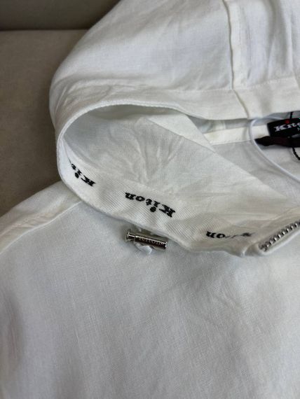Льняний комплект Kiton біло-коричневого кольору sp121 | Зображення 3