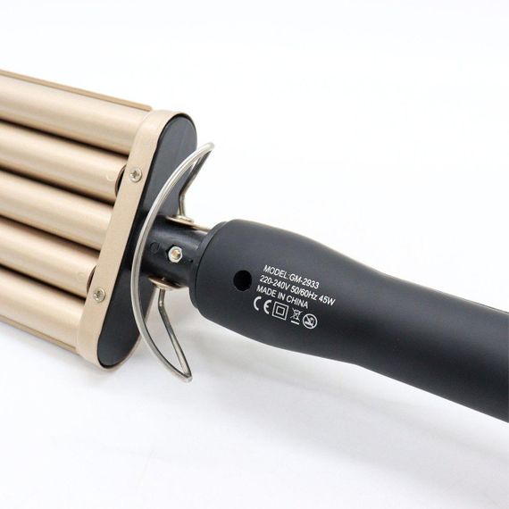 Плойка для завивки волос пять волн  Geemy GM-2933, 65Вт / Керамические щипцы для укладки волос с регулятором | Зображення 4