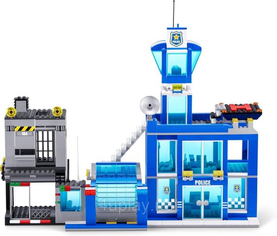 Конструктор Zuru Max Поліцейський відділок з автомобілями, мотоциклом і вертольотом | Зображення 2