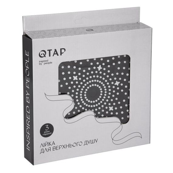 Лійка для верхнього душу Qtap Hlavova D 230 мм округла QTHLA107BLM45788 Black Matt | Зображення 4