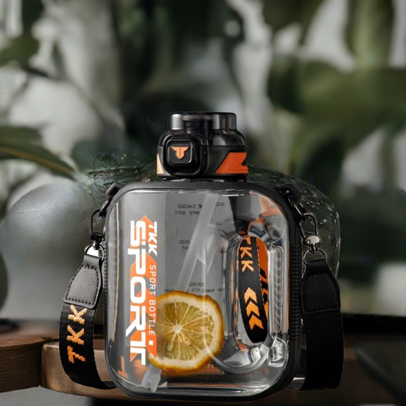 Пляшка TKK 1000 мл — Чорна Tritan BPA-free, ударостійка, спортивна з герметичною кришкою | Зображення 5