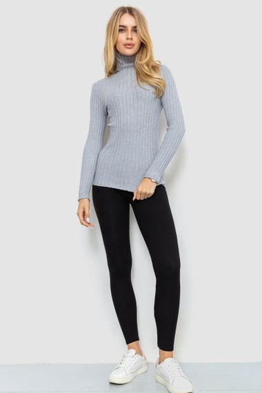 Гольф жіночий однотонний, колір світло-сірий, 204R043 | Зображення 1