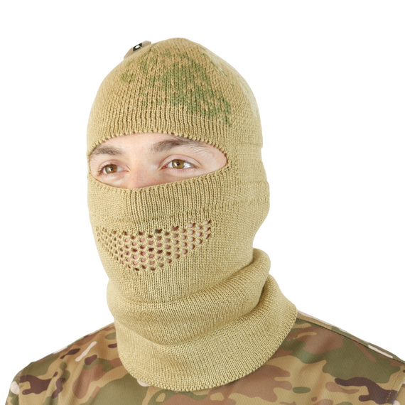 Шапка-балаклава вязаная Койот пиксель | Зображення 3