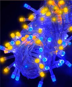 Гирлянда светодиодная 100 LED 6м желто-синий