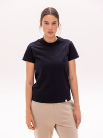 Футболка женская базовая черного цвета, 2XL