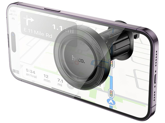 Автомобільний тримач для телефону Hoco H56 Magnet Ring чорний | Зображення 1