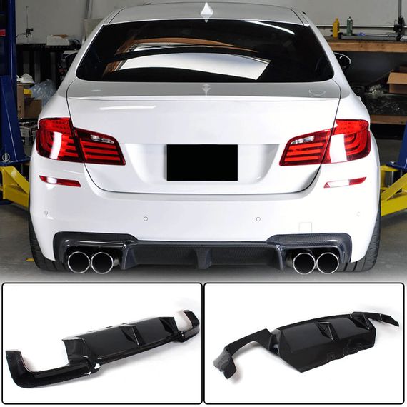 Дифузор заднього бампера V4 (для F10 M5, Карбон) для BMW 5 серія F-10/11/07 2010-2016 рр