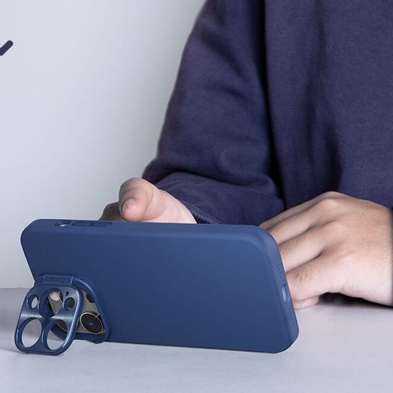 Чохол Silicone Nillkin LensWing Magnetic для Apple iPhone 14 Pro (6.1") Синій / Blue | Зображення 4