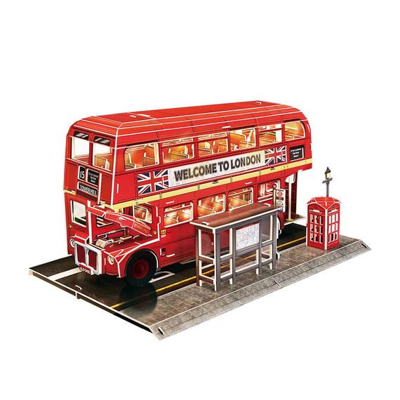 Пазл Cubic Fun Тривимірна головоломка-конструктор City Line Лондонський автобус з LED підсвіткою (L538h) | Зображення 2