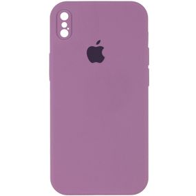 Чохол Silicone Case Square Full Camera Protective (AA) для Apple iPhone XS Max (6.5") Ліловий / Lilac Pride