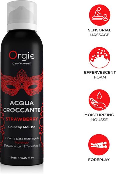 Масажна піна Orgie Acqua Croccante Strawberry, полуниця, 150 мл | Зображення 3