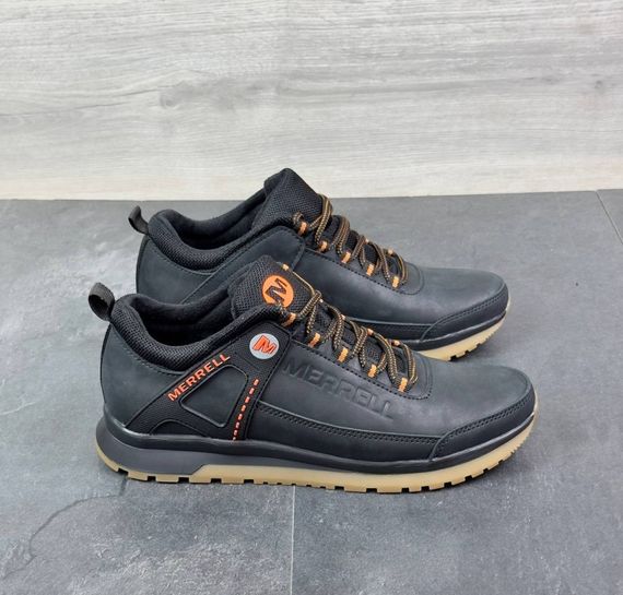 Кросівки демісезонні Merrell з натуральної шкіри чорні | Зображення 4