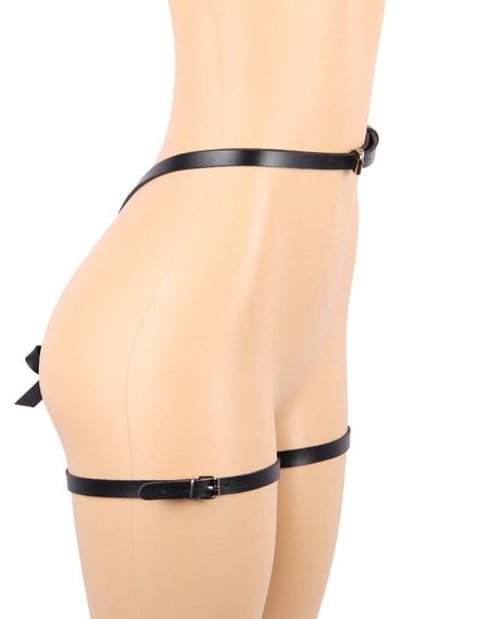 Портупея-гартери шкіра Star Night, чорний (без коробки) sexstyle | Зображення 10