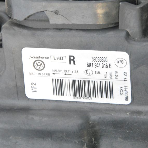 Фара права Volkswagen Polo V 2009-2014 Фара передня права Фольксваген Поло 5 6R1941016E | Зображення 8