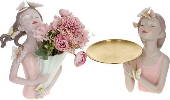 Інтерєрна ваза Метелики Pink 20х15х32см | Зображення 2
