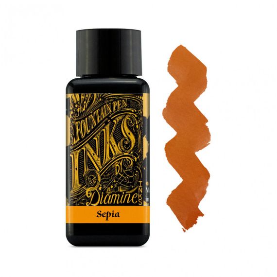 Чернила для перьевых ручек Diamine Ink 30мл, Sepia
