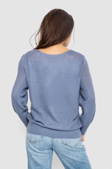 Кофта жіноча з манжетами, колір джинс, 244R999 | Зображення 3