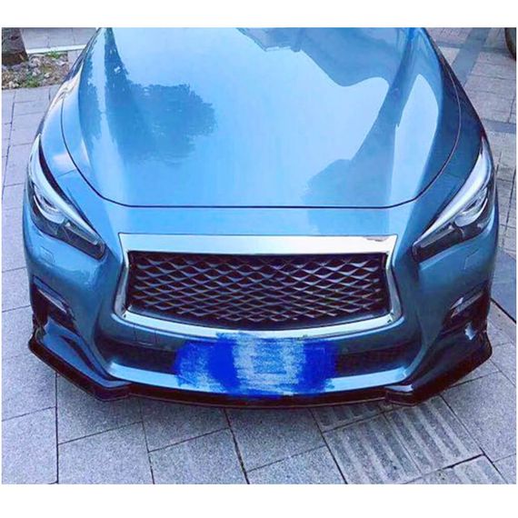 Накладка на передній бампер Lip V1 (для Q50 Sport 2018-2022, Карбон) для Infiniti Q50/Q60 рр | Зображення 2