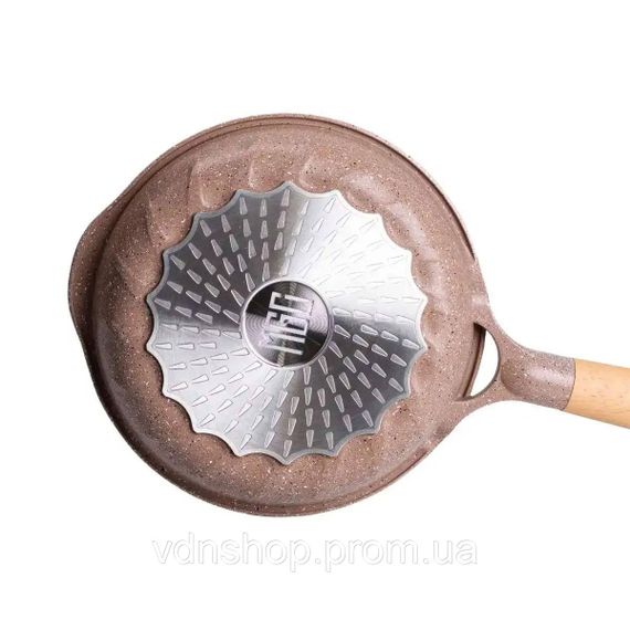 Алюминиевая сковорода 1,4 л, мраморное антипригарное покрытие, Ø 22 см, толстое дно, кофейный MGC HP-4-417CO | Зображення 4