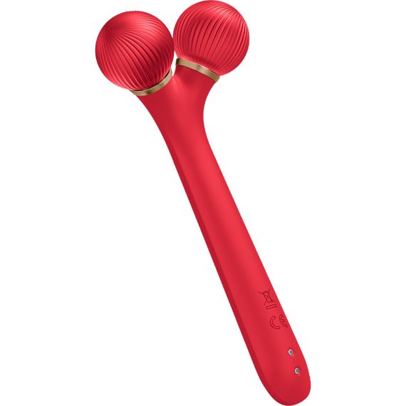 Електронний ультразвуковий ролик для обличчя GESKE Sonic Facial Roller 4в1 red | Зображення 5