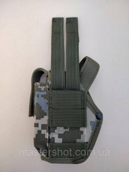 Кобура ПМ на Моллі поясна з чохлом під магазин з фіксацією на системі Molle колір піксель MS | Зображення 2