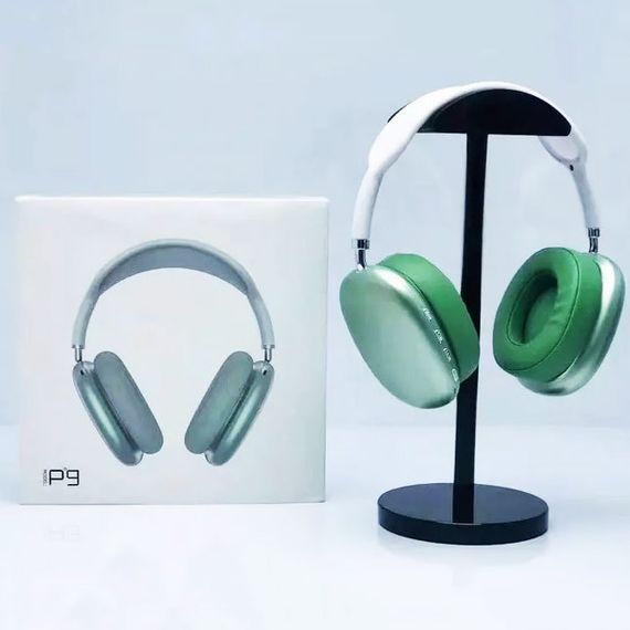 Бездротові навушники Bluetooth P9 STEREO. Колір: зелений | Зображення 4