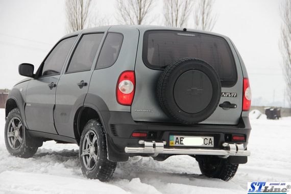 Задня дуга AK015 (нерж.) для Chevrolet Niva | Зображення 2