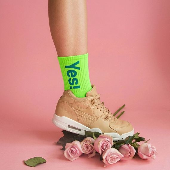 Високі спортивні шкарпетки "Yes!" — Неонові кольори (унісекс) салатні