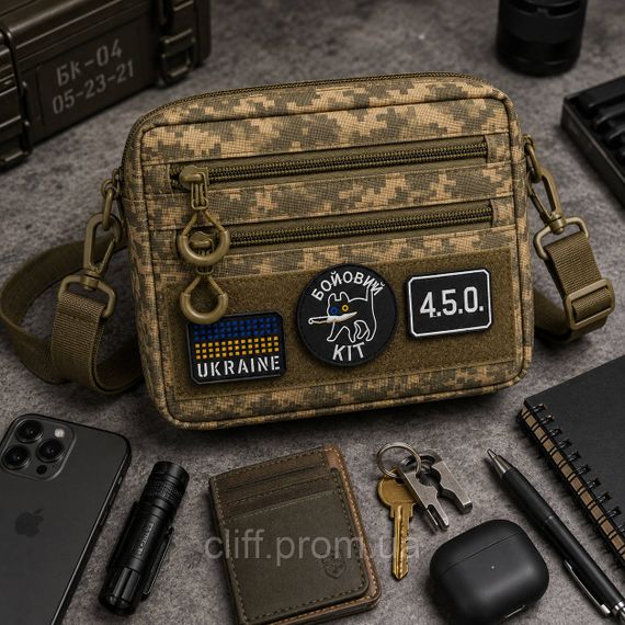 Чоловіча тактична сумка EDC Cordura 600D, сумка з кордури для патчів піксель | Зображення 2